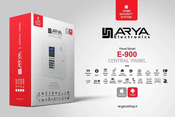 CENTRAL PANEL (SIMCARD & TEL LINE) HOME ALARM & FIRE ALARM & SMART HOME ALL IN ONE SYSTEM